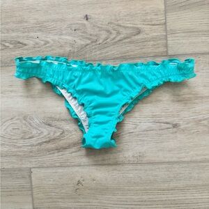 Victoria's Secret Turquoise Ruffle Bikini Bottoms